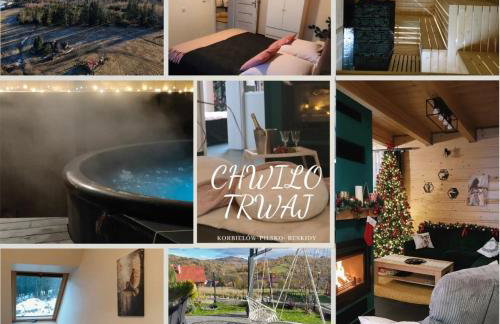Chwilo Trwaj dom z jacuzzi, sauną i kominkiem z widokiem na góry Korbielów Pilsko - Foto 19