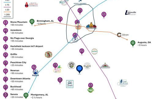 Cozy Country Poolside Getaway, 2BR, Near ATL - Foto 32