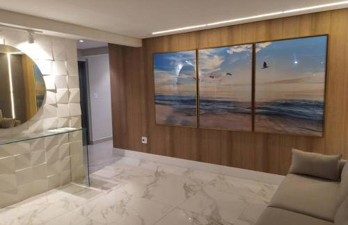 Apartamento novo vista do mar 64m2 2 dorms Wi-fi estacionamento grátis Praia Grande Mirim - Photo 26