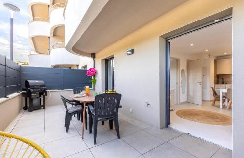 T2 SUN 3 étoiles- Plage & Commerces à 200m- Terrasse avec Barbecue- Résidence neuve avec Parking & Wifi - Foto 22