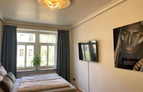 Soul-Apartment Balkon PrivatParkplatz 2 Boxspringbetten 55Zoll TV WLAN - Foto 16