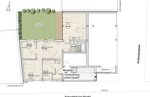 Eckhof Domizil - Großzügige Ferienwohnung mit kleinem Garten in der Altstadt von Gotha - Foto 5