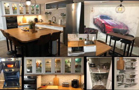 Stylisches Maybach Appartement mit Terrasse für 5 Personen, 5 Betten, große Kochinsel, Homeoffice mit 250Mbit WLAN - Foto 2