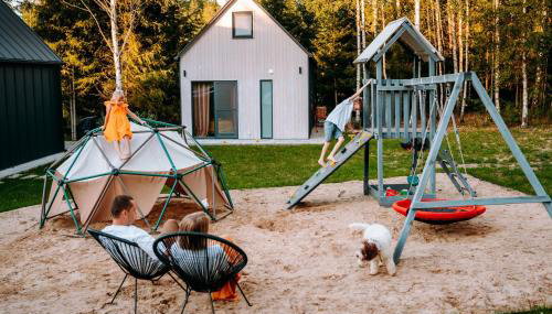 Żywiołowo - domki w stylu stodoły z placem zabaw i stawem - ZIEMIA - Foto 5