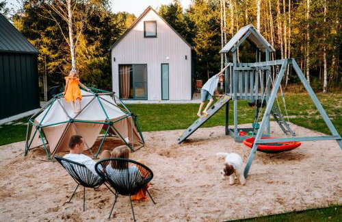 Żywiołowo - domki w stylu stodoły z placem zabaw i stawem - ZIEMIA - Foto 5