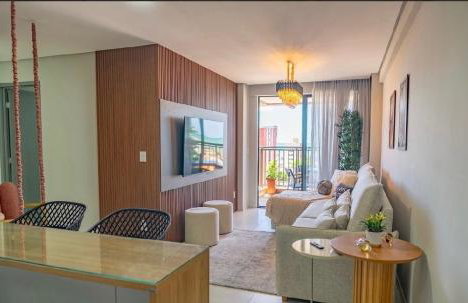 Apartamento 2 quartos, luxuosos com piscina na cobertura e 2 min da praia de Manaira - Foto 19