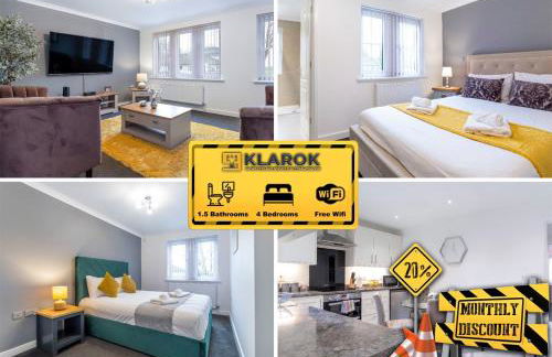 LONG STAYS 30pct OFF - Spacious 4Bed - Sports Channels - Parking By Klarok Short Lets & Serviced Accommodation - Foto 1