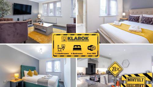 LONG STAYS 30pct OFF - Spacious 4Bed - Sports Channels - Parking By Klarok Short Lets & Serviced Accommodation - Foto 1