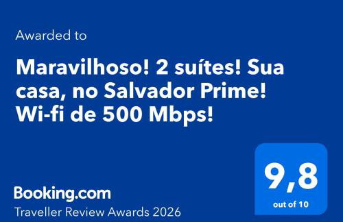 Maravilhoso! 2 suítes! Sua casa, no Salvador Prime! Wi-fi de 500 Mbps! - Foto 2