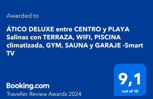 ÁTICO DELUXE entre CENTRO y PLAYA Salinas con TERRAZA, WIFI, PISCINA climatizada, GYM, SAUNA y GARAJE -Smart TV - Foto 40