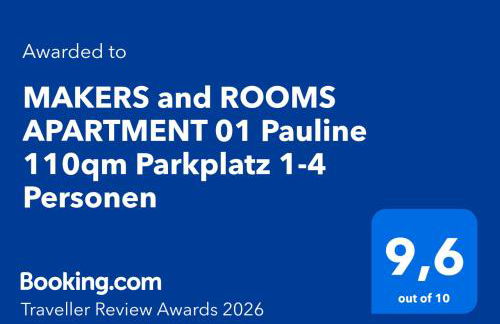 MAKERS and ROOMS APARTMENT 01 Pauline 110qm Parkplatz 1-4 Personen - Foto 49