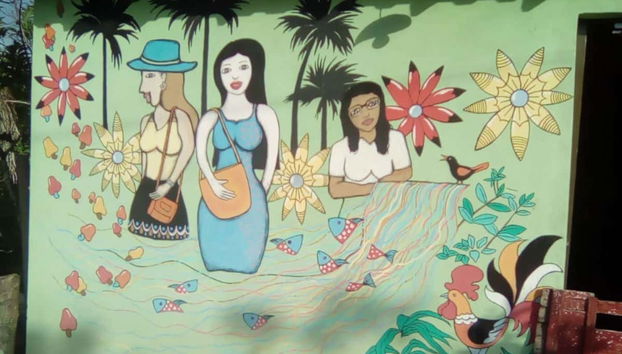 Une peinture murale de Maison des Femmes Artisanes
