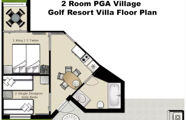 2 Room PGA Village Golf Villa Suite by Clubhouse - Photo 5