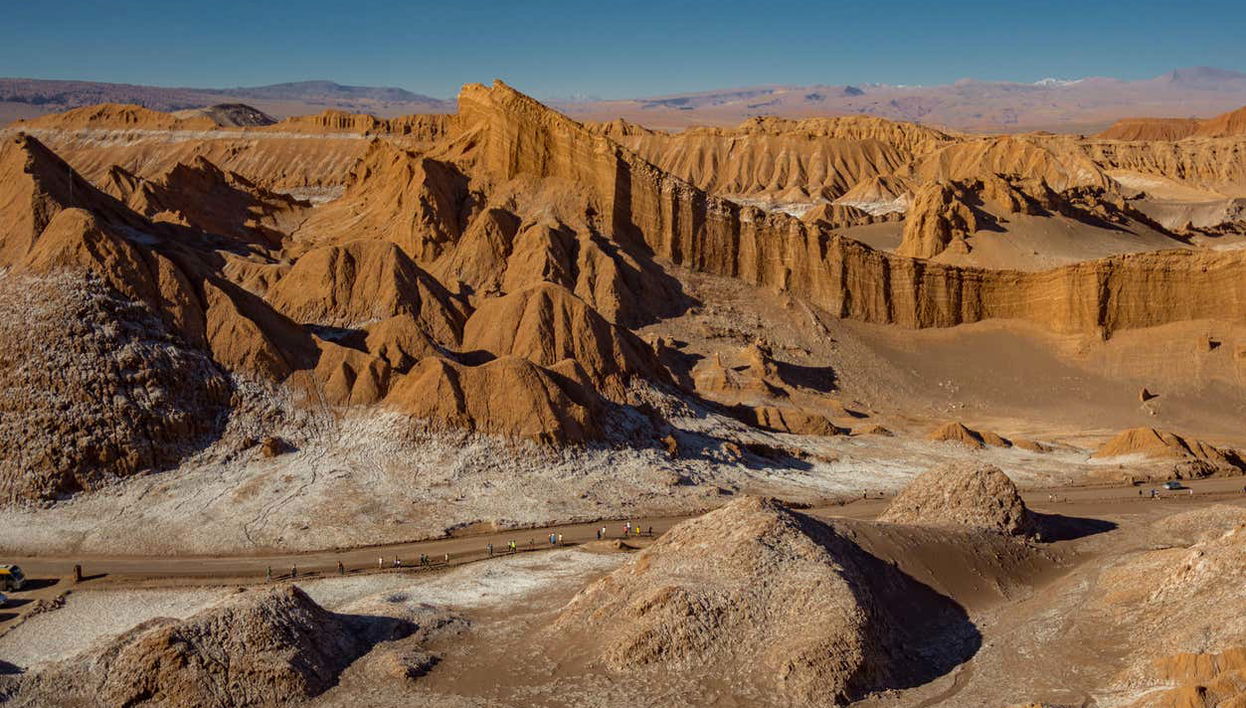 Paisagens do Valle de la Luna, no deserto do Atacama