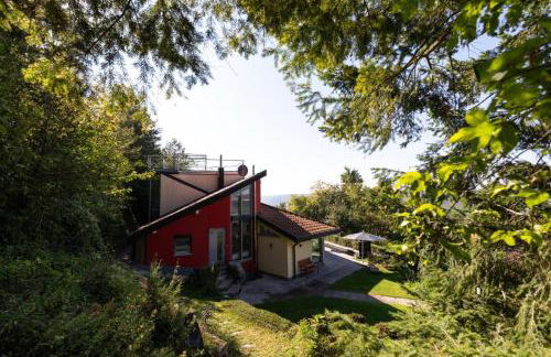 Ferienhaus hoch über dem Taubertal mit fantastischem Weitblick, Dachterrasse, 2000m2 großem Grundstück und Kamin - Foto 8
