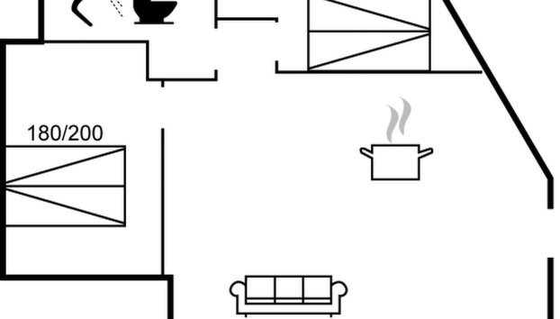 "Florinda" - 10m from the sea - Foto 2, Floorplan