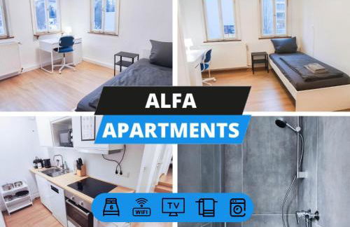 ALFA 4 Zimmer-Apartment Kornwestheim bei Stuttgart Zentral 5 Betten l Bad Küche WLAN WM l LANGZEITAUFENTHALTE l Bath Kitchen 5 Beds WIFI WM l LONG STAY - Foto 1