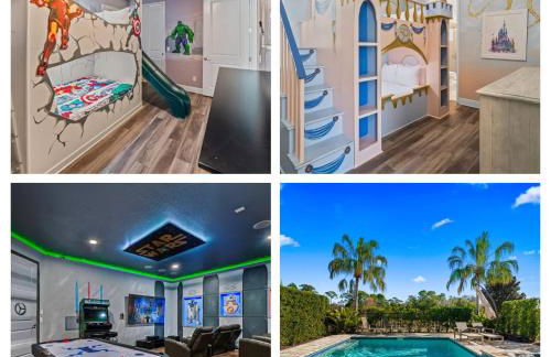 Epic Playhouse Getaway - Castle & Superhero Bunks Theater Private Pool No Rear Neighbors - Foto 1