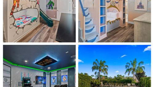 Epic Playhouse Getaway - Castle & Superhero Bunks Theater Private Pool No Rear Neighbors - Foto 1