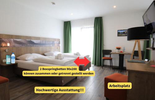Holledau-Apartments - FeWo bis 5 Pers - getrennte Betten möglich - Vollausstattung - 24h Checkin - wöchentl Reinigung u Wäschewechsel - Waschmaschine u Trockner - WLAN - Minibar - XXL Parkplätze - Garten - ruhige Lage - Foto 14