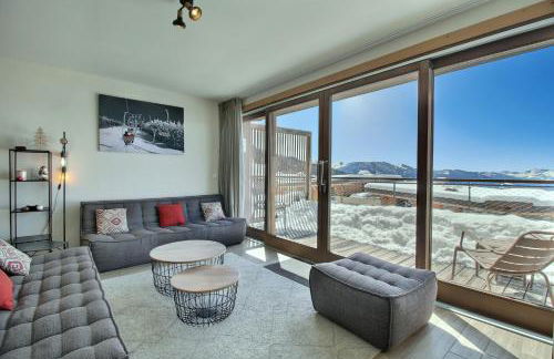 ARC 1600, LE RIDGE, Appartement 10 personnes Duplex Vue Montagne - ski aux pieds - Sauna, Hammam, Piscine, Salle de salle de sport-fitness - Foto 8