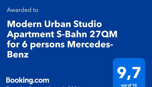 Modern Urban Studio Apartment S-Bahn 27QM for 6 persons Mercedes-Benz - Photo 2