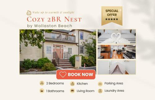 74L - 2BR Quincy - Cozy Couple Hideout near Wollaston Beach - Foto 55