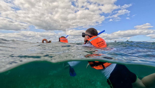 Aproveitando o snorkel em Puerto Morelos