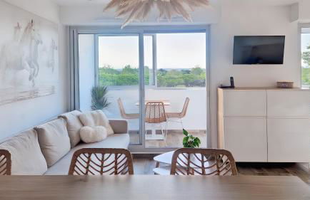 Sable & Pampas - Meublé de Tourisme 5 étoiles - Vue Panoramique & Terrasse - Climatisation - Plage à 200m - Foto 9