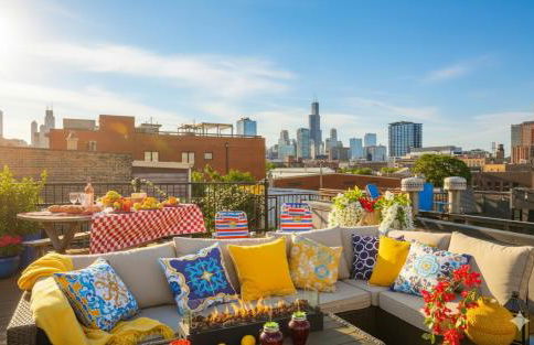 Art Downtown Fulton Market Entire 3 bedroom Home Sleep10 Private Garage Roof EV Tesla - Foto 43