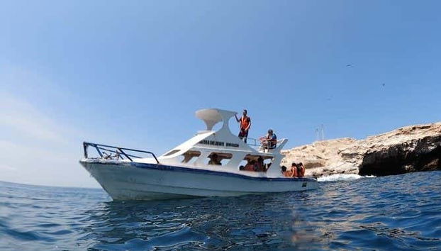 Boat during snorkeling activity