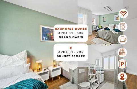 Harmonie Homes - Built in 2025 - High-Quality Beds & Linen - Full Kitchen - Fiber WiFi - 4K Smart TV - 2 Balconies - Elevator - Free Private Parking - Near Augsburg - 20 Min via Autobahn to Munich-West - Foto 37
