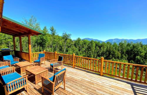 UV Log home with direct Cannon Mountain views Minutes to attractions Fireplace Pool Table AC - Foto 23