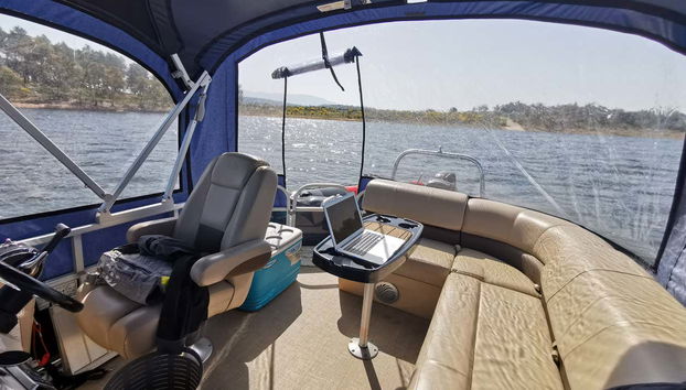 Interior de la embarcación