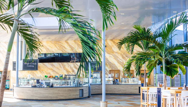 Zona de restauración del balneario