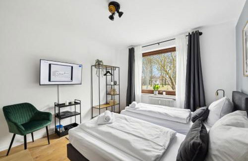 NASA Homes I Moderne Suite I Zentral I 3 Zimmer I Balkon und Aufzug I neu renoviert I Smart TV I Hotelbetten - Foto 13