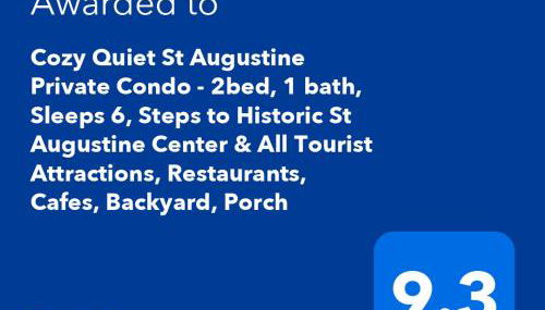 Cozy Quiet St Augustine Private Condo - 2bed, 1 bath, Sleeps 6, Steps to Historic St Augustine Center & All Tourist Attractions, Restaurants, Cafes, Backyard, Porch - Foto 3