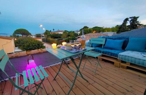 Maison de vacances à l'Ayguade classée 3 étoiles, climatisée,3mn à pied plage et restos ,5mn aéroport, 10mn gare - Foto 10