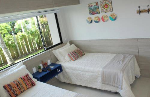 Guarajuba Summer Flat Melhor localização de Guarajuba e melhores Flats Beira Mar de Guarajuba Dispomos de 4 flats decorados no mesmo condomínio Aqui você não precisa de carro para nada Faça tudo à pé - Foto 47