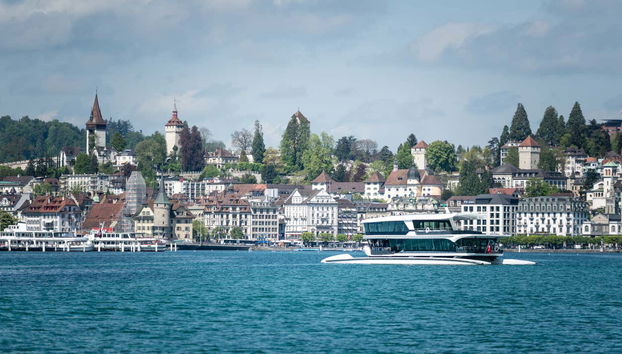 Catamaran on Lake Lucerne