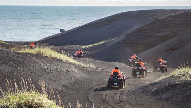 Driving a quad bike in Iceland