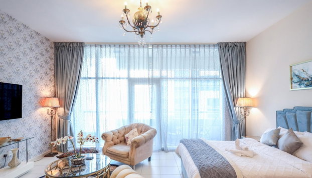 Elite LUX Holiday Homes - Bay Square Luxury Studio in Business Bay Dubai - Foto 4, Habitación