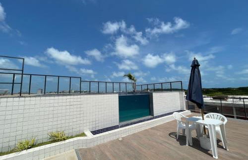 No Atalaia, Fort Poseidon rua do Atalho a 700 metros da praia do Atalaia, apartamento novo decorado, varanda, sala de estar e jantar, 02 suítes, 03 banheiros, lavanderia, cozinha, piscina, churrasqueira, salão de jogos, vista parcial das dunas e mar - Photo 69