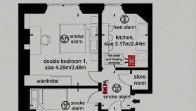Grange Lone entire apartment with two double beds - Foto 4