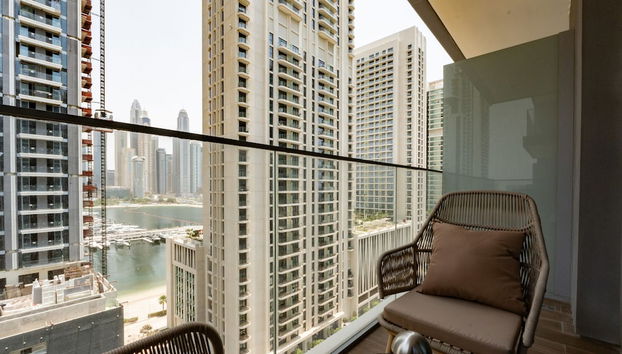 Contemporary 1BR w Dubai Marina Glimpse - Foto 2, Habitación