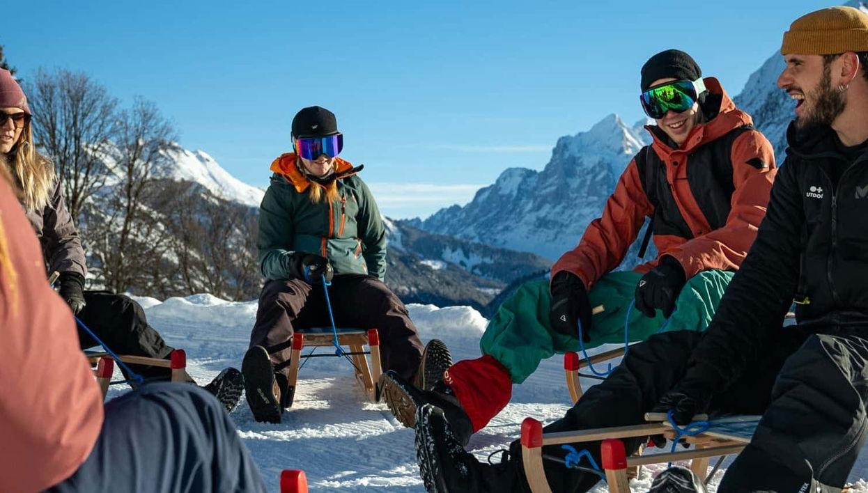 Paseo en trineo por los Alpes berneses