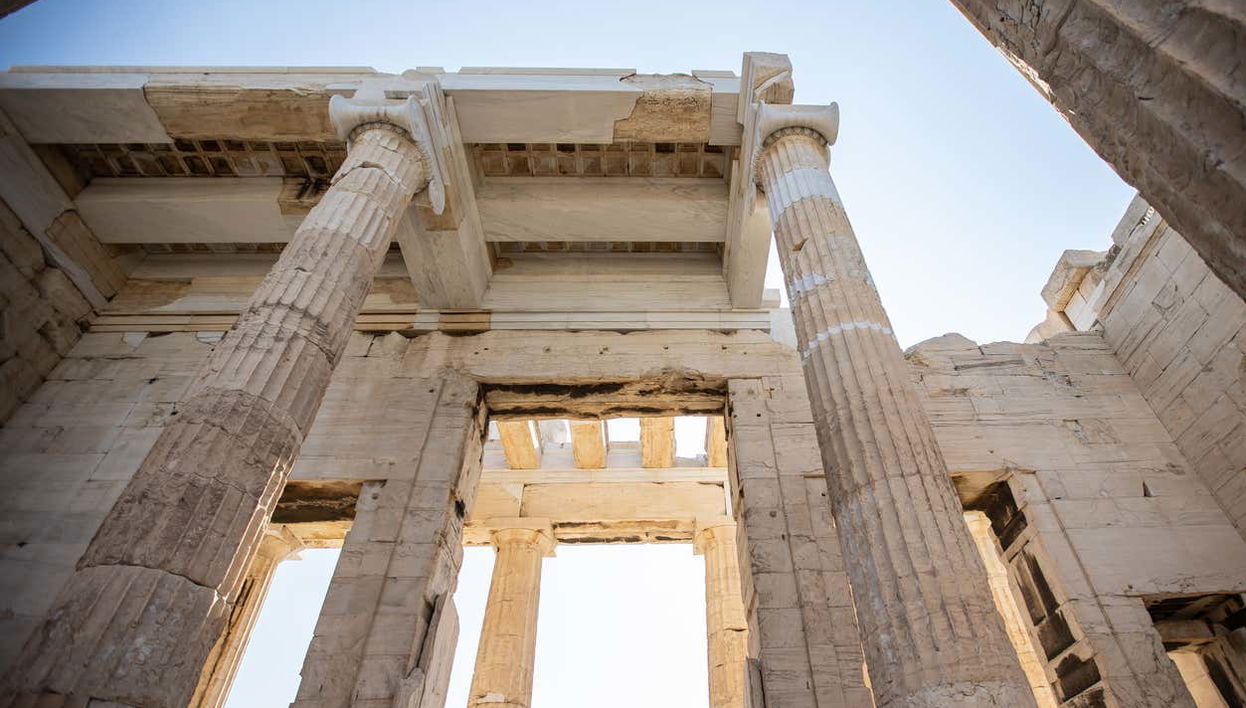 Una de las edificaciones de la Acrópolis de Atenas