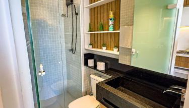 Studio Lindo e Finamente Decorado com Vista Mar - Foto 4