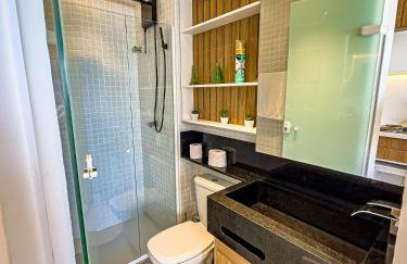 Studio Lindo e Finamente Decorado com Vista Mar - Foto 4