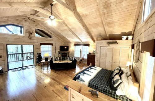 Perfectly private! Hot tub, king sized bed, grill, washer/dryer, and motorcycle friendly! Studio Cabin by RedAwning - Foto 12